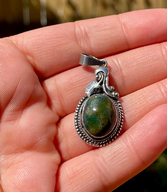 Bloodstone Silver Pednant