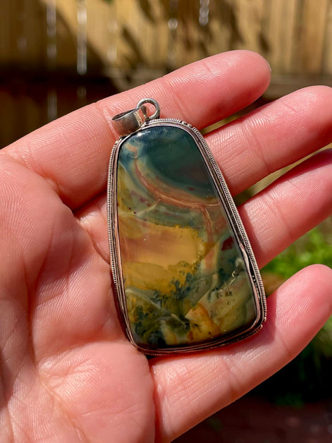 Jasper Silver Pendant