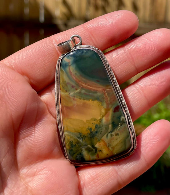Jasper Silver Pendant