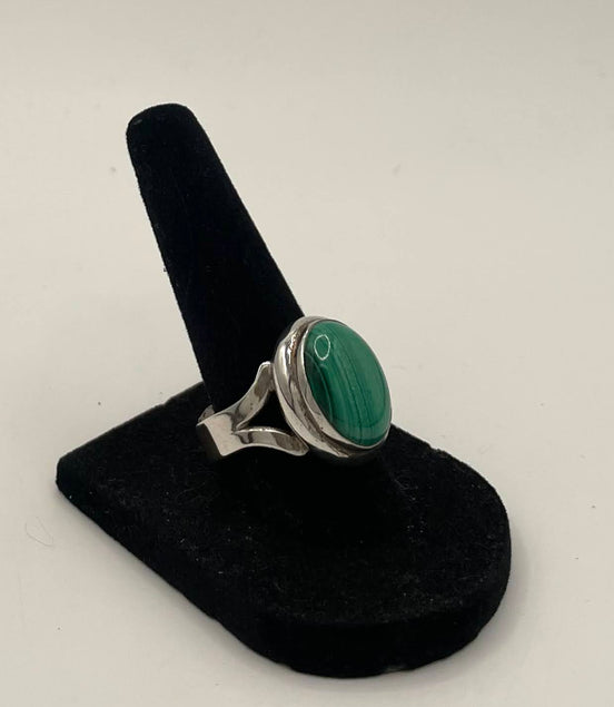 Malachite Silver Ring