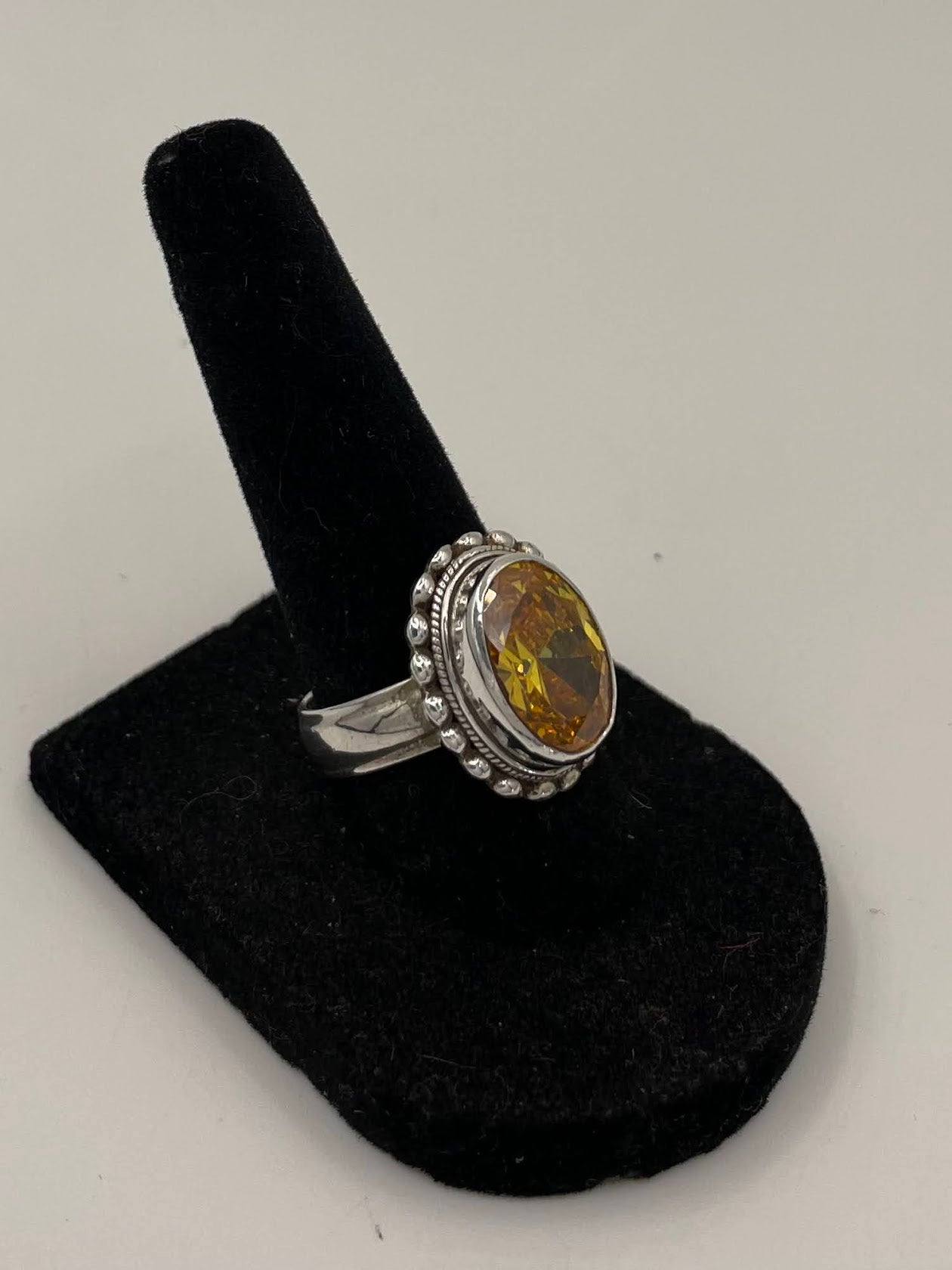 Citrine Silver Ring