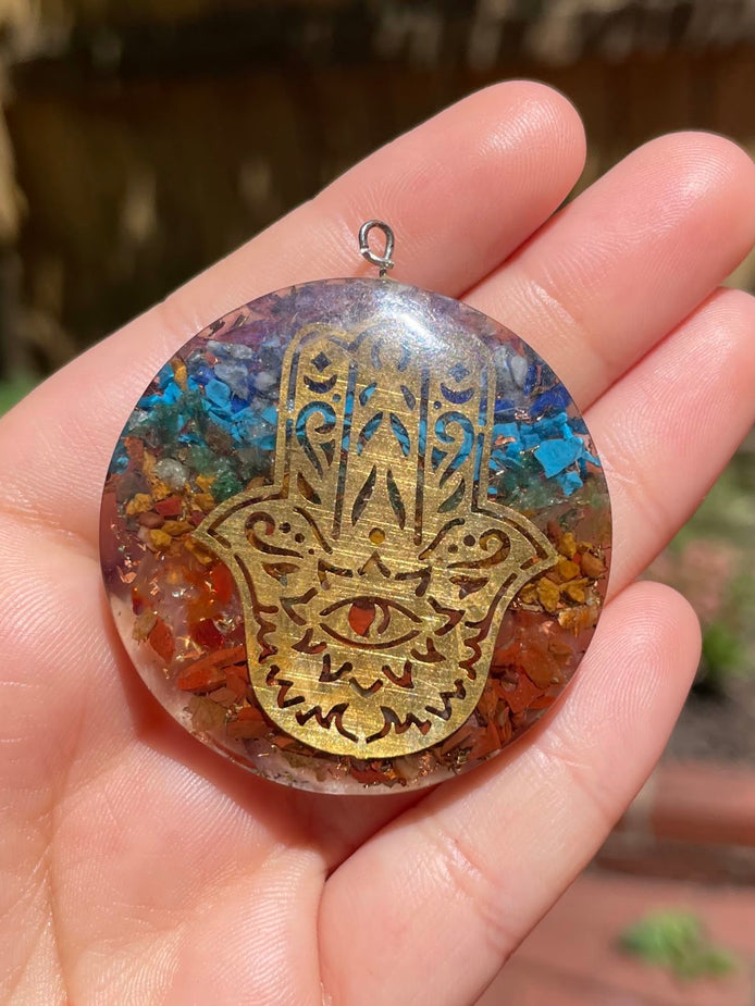 Rainbow Resin Pendent