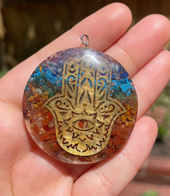 Rainbow Resin Pendent