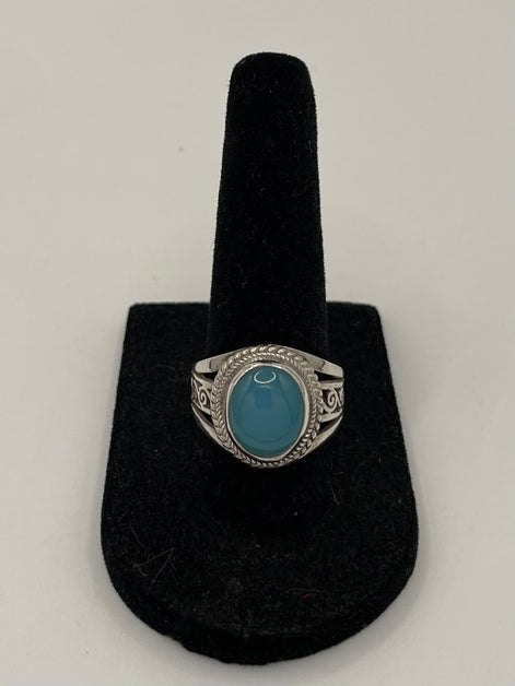Chalcedony Silver Ring