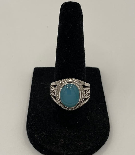 Chalcedony Silver Ring