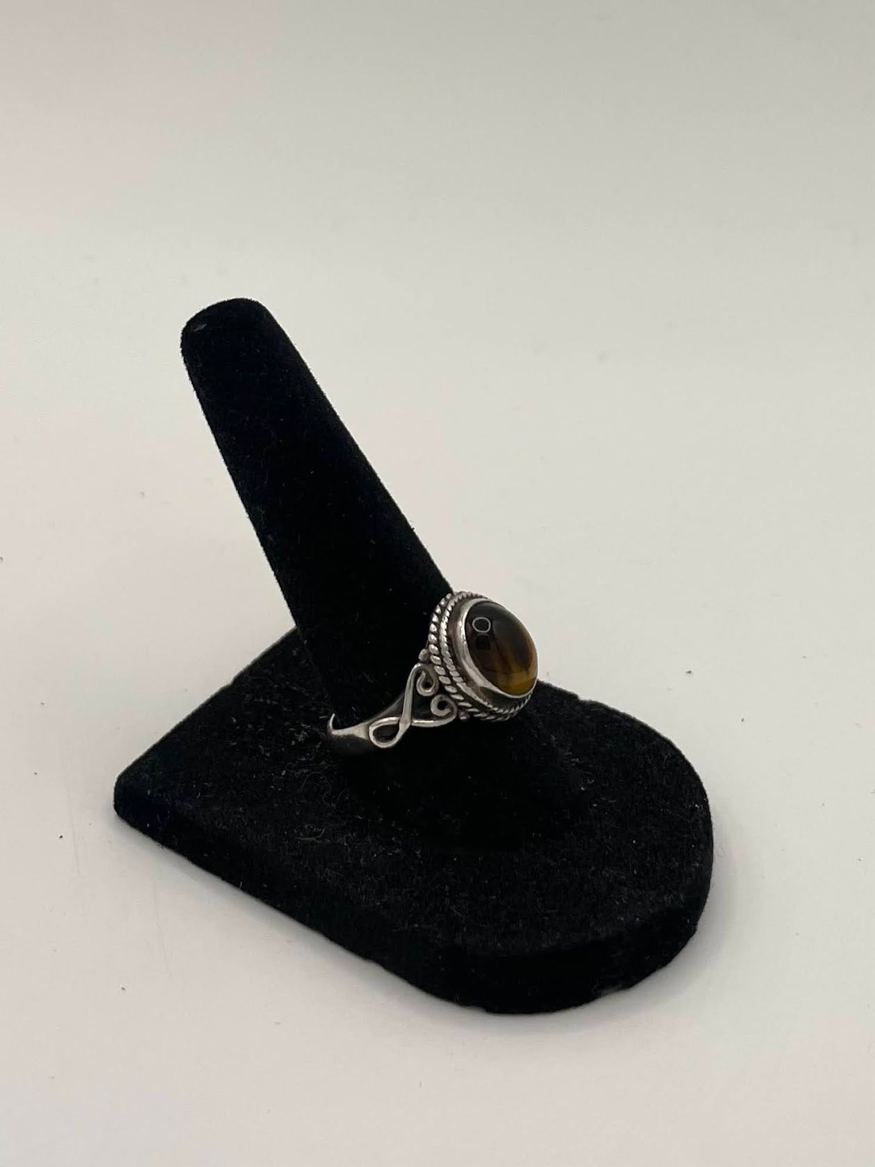 Tigers Eye Silver Ring