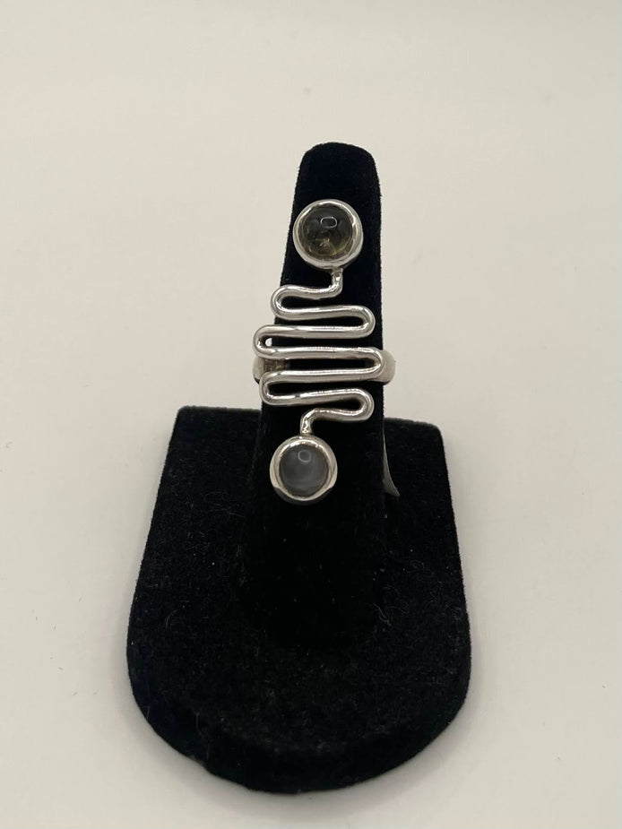 Smokey Quartz Silver Ring
