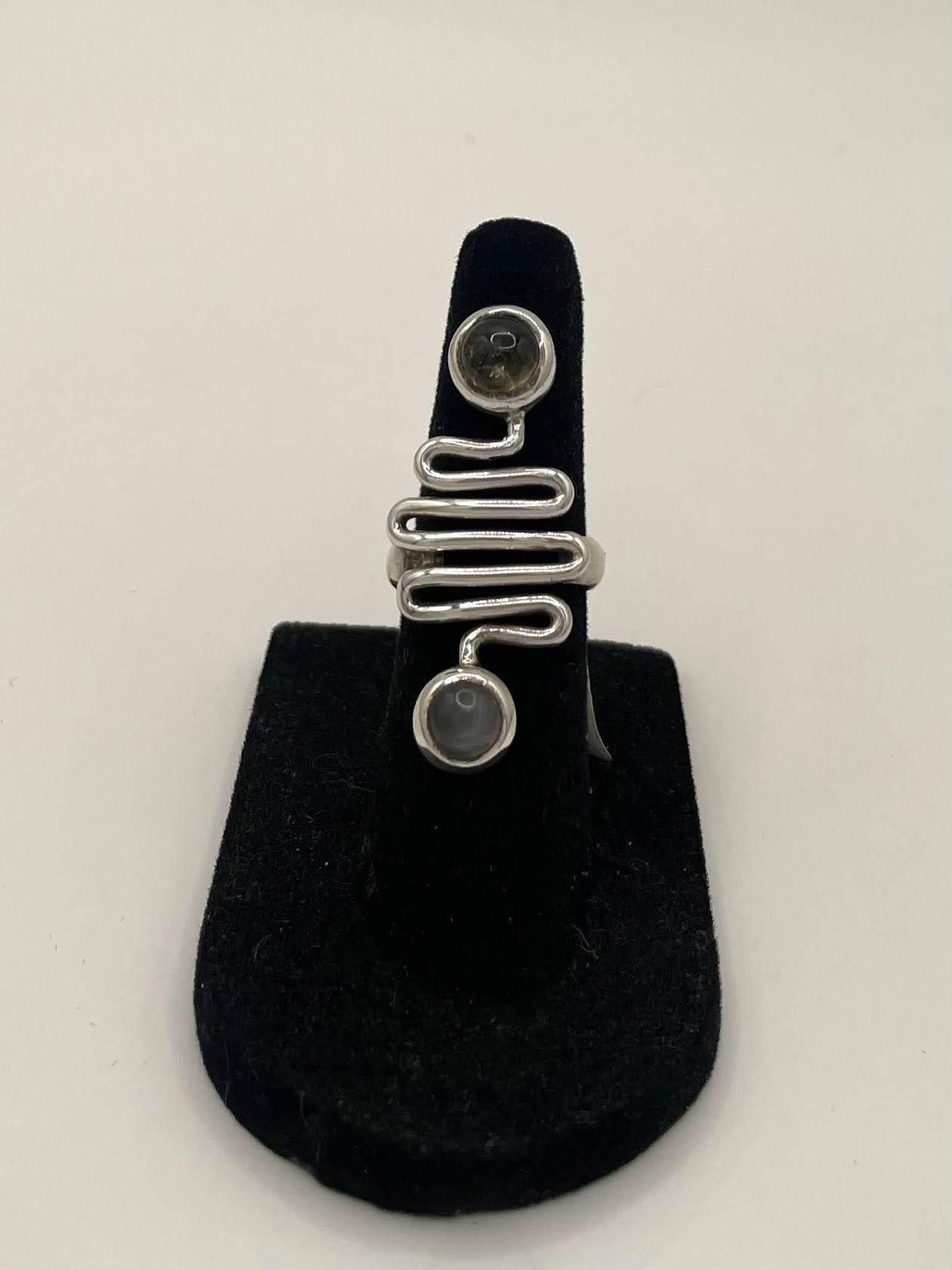 Smokey Quartz Silver Ring