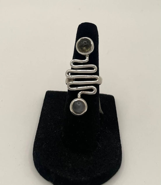 Smokey Quartz Silver Ring