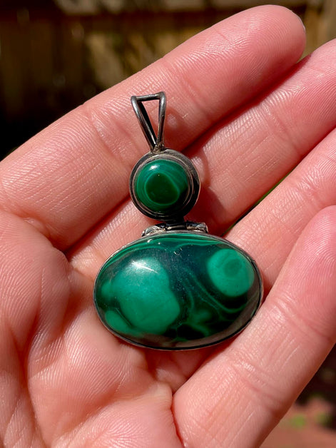 Malachite Silver Pendant