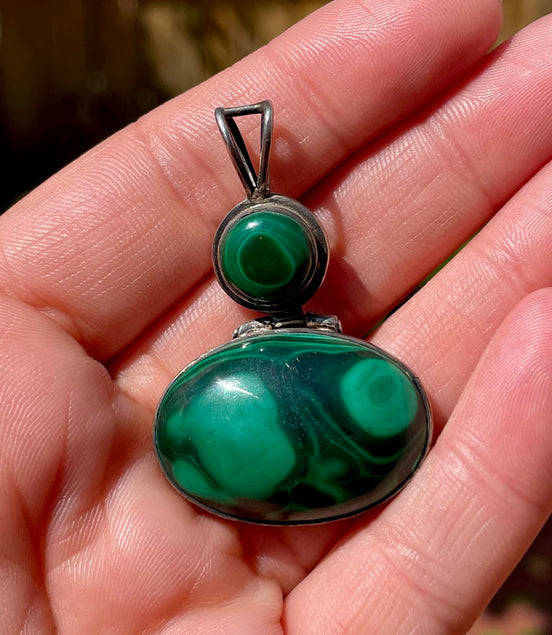 Malachite Silver Pendant