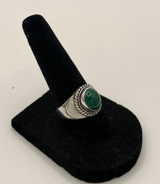 Malachite Silver Ring