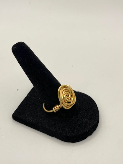 Wire Wrapped Rose Ring