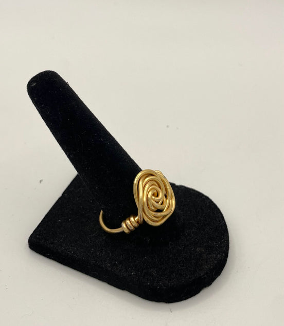 Wire Wrapped Rose Ring
