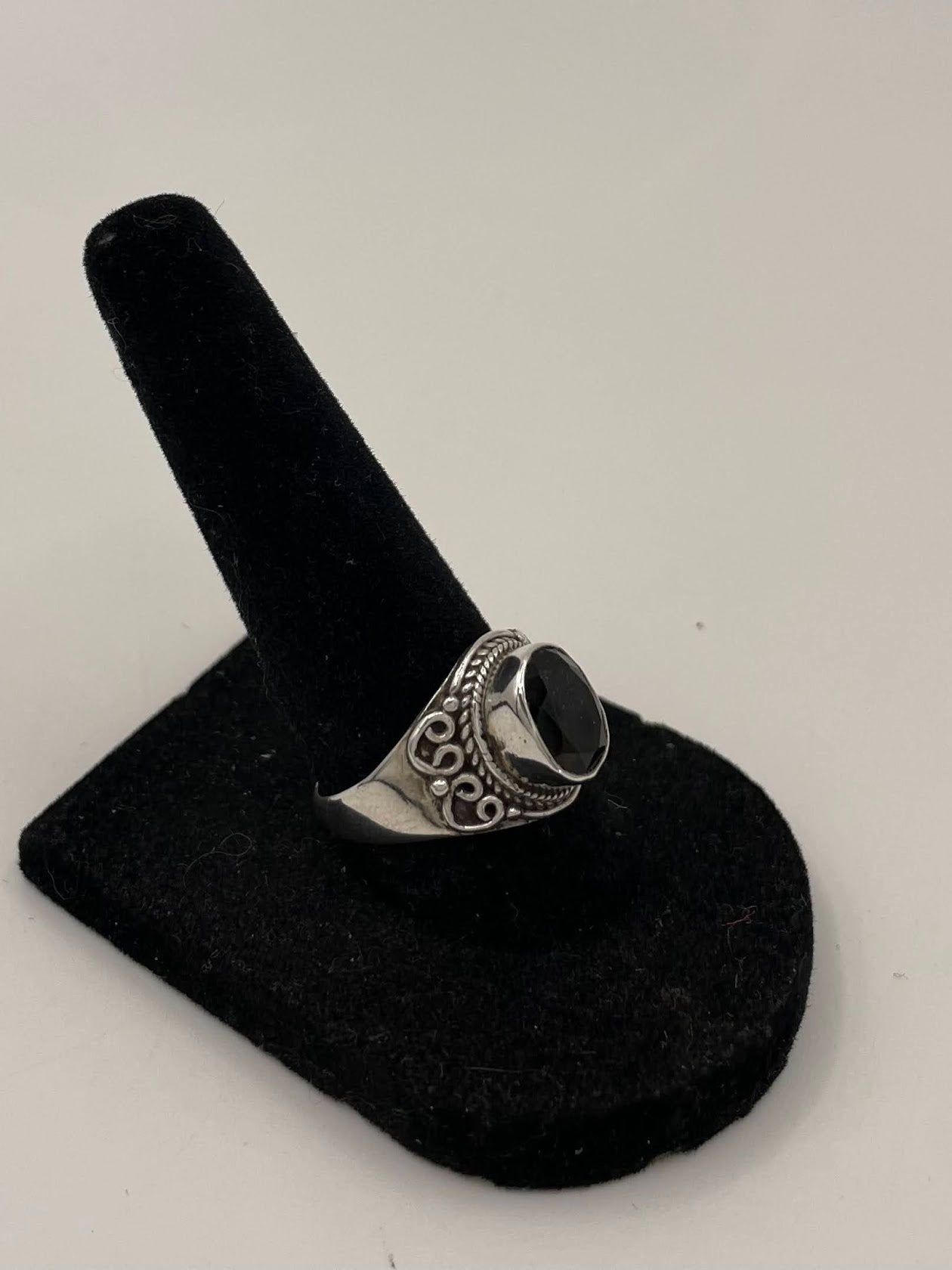 Smokey Quartz Silver Ring