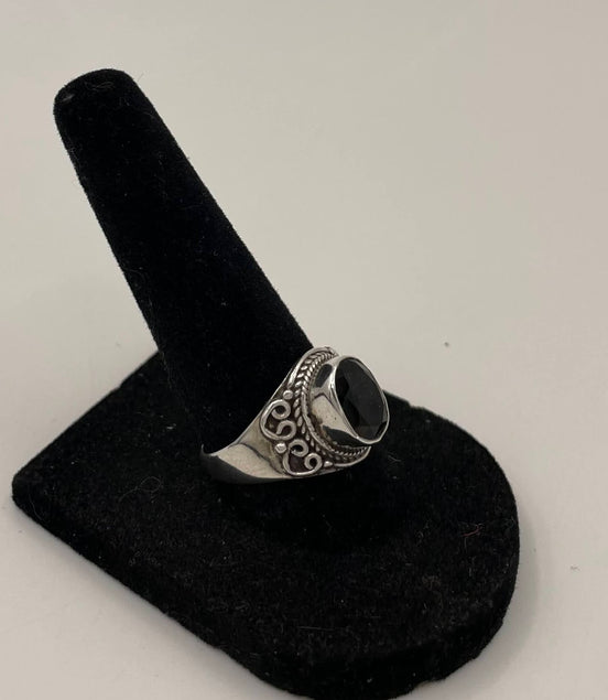 Smokey Quartz Silver Ring