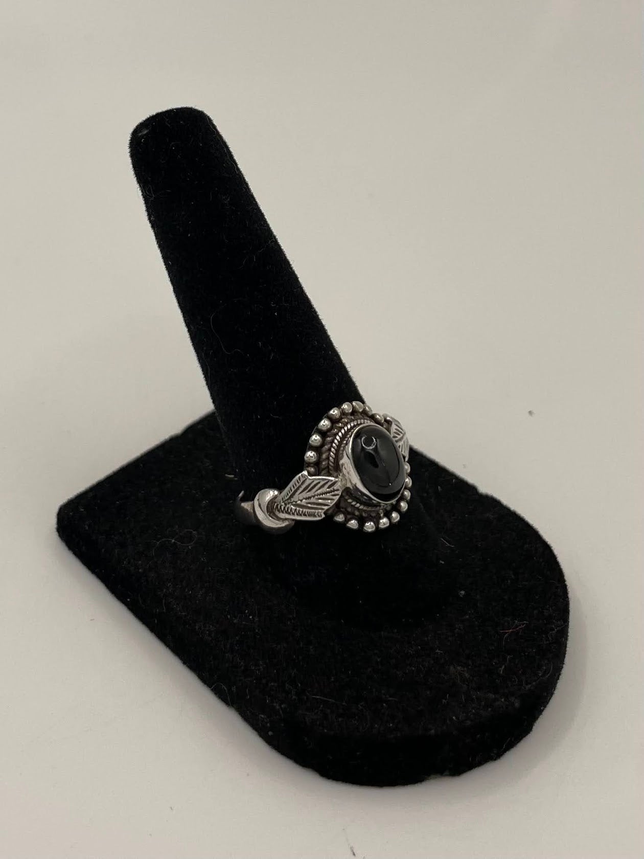 Black Star Sapphire Silver Ring