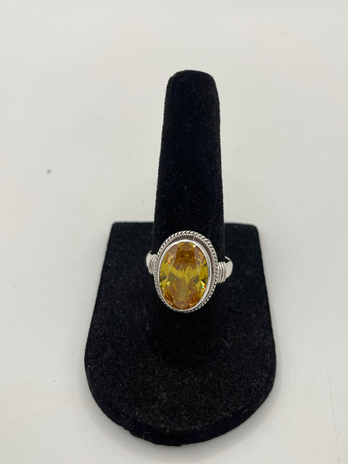 Citrine Silver Ring