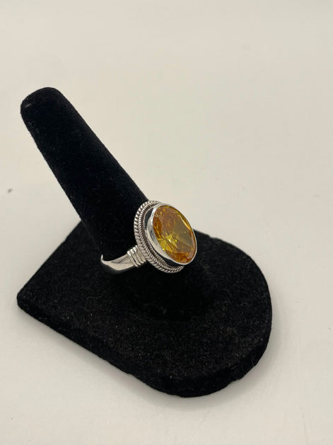 Citrine Silver Ring