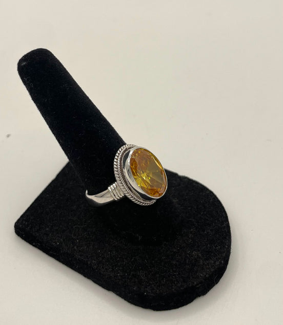 Citrine Silver Ring