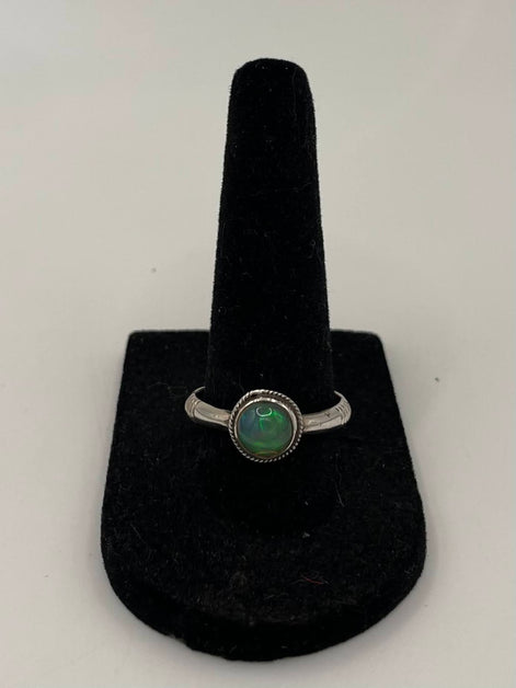 Opal Silver Ring