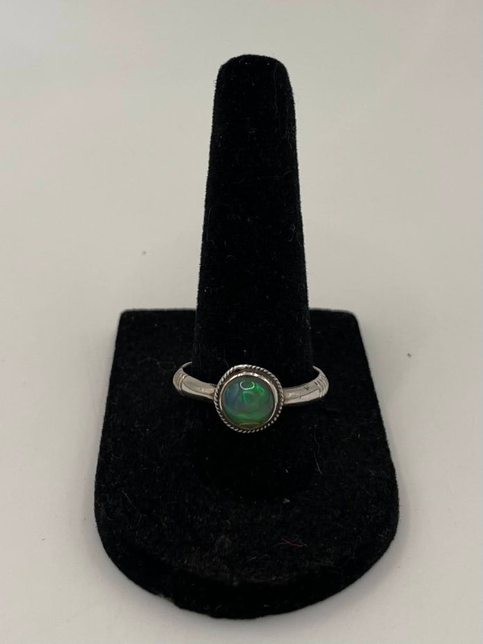Opal Silver Ring