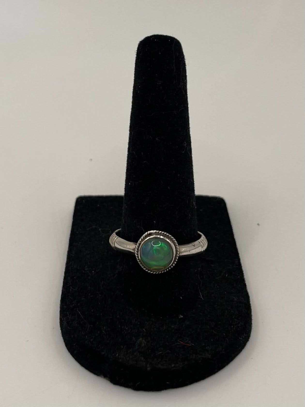 Opal Silver Ring