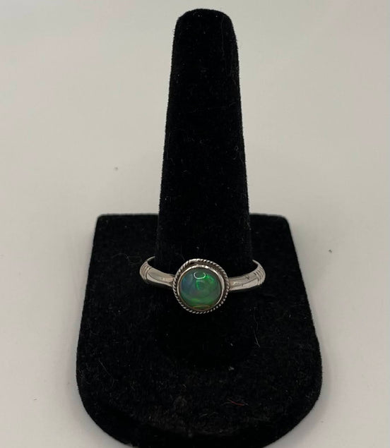 Opal Silver Ring