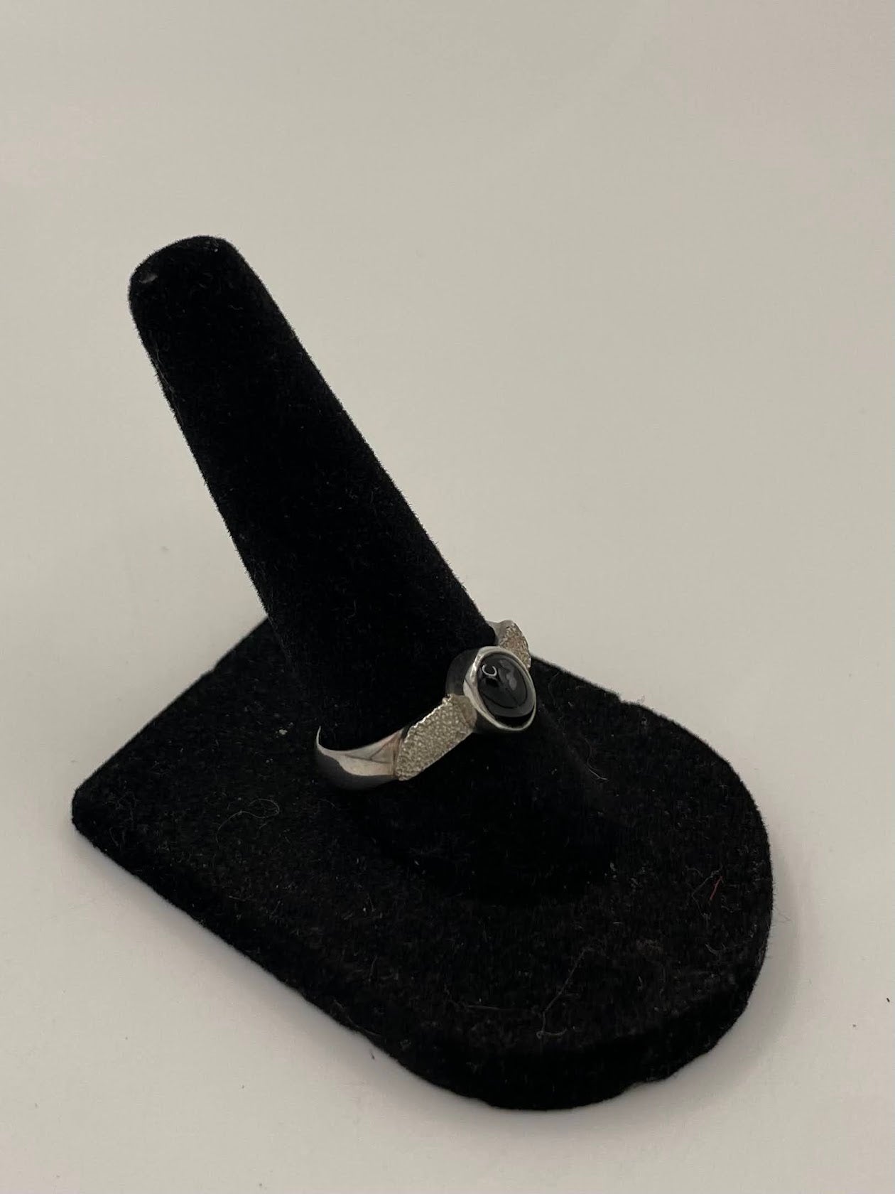 Black Star Sapphire Silver Ring