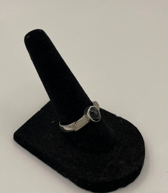 Black Star Sapphire Silver Ring