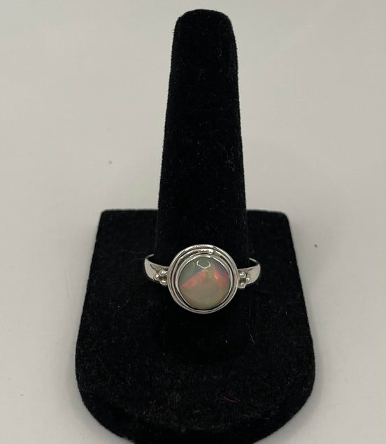 Opal Silver Ring