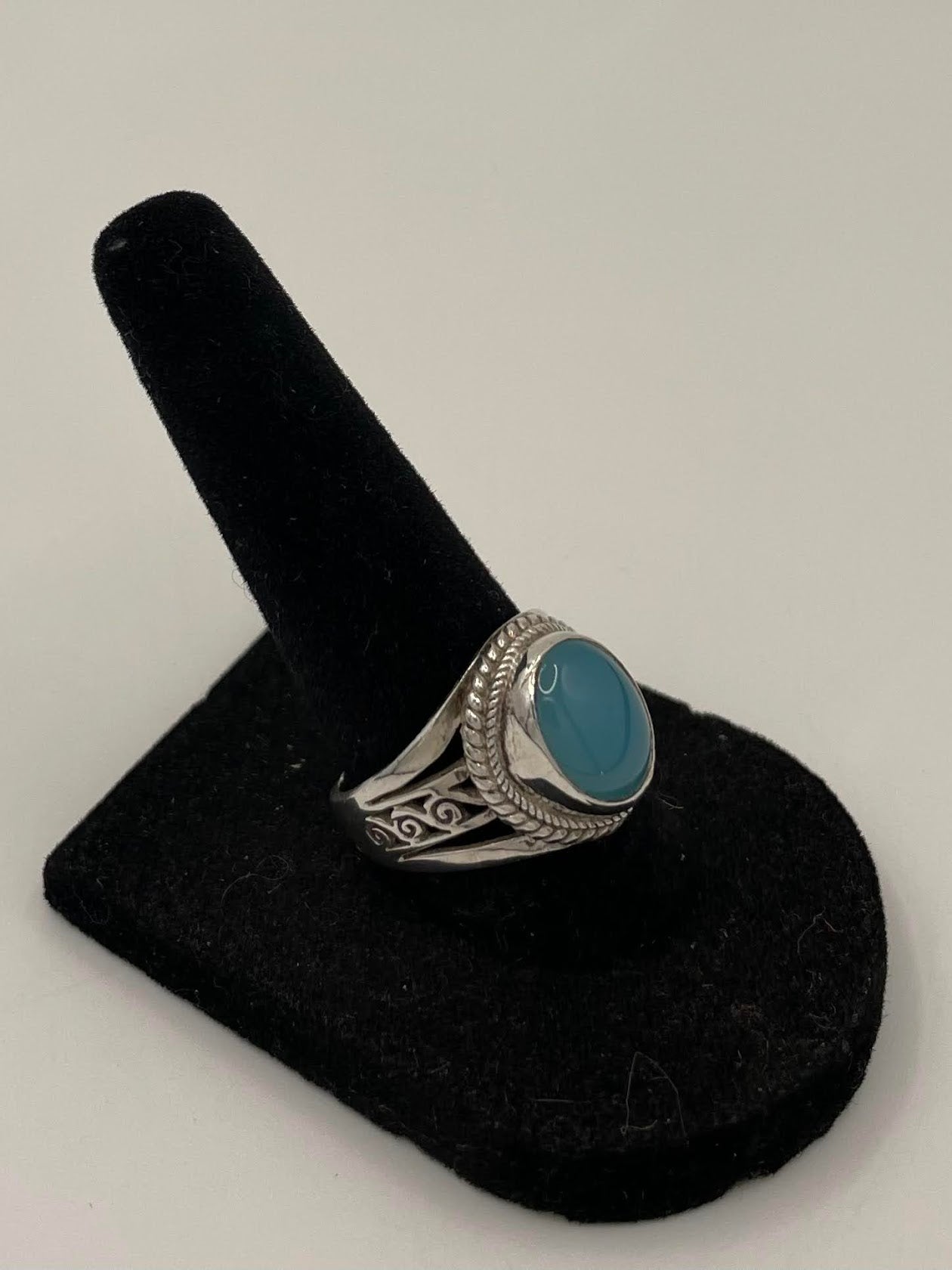 Chalcedony Silver Ring