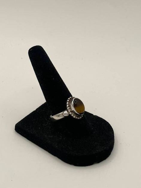 Tigers Eye Silver Ring