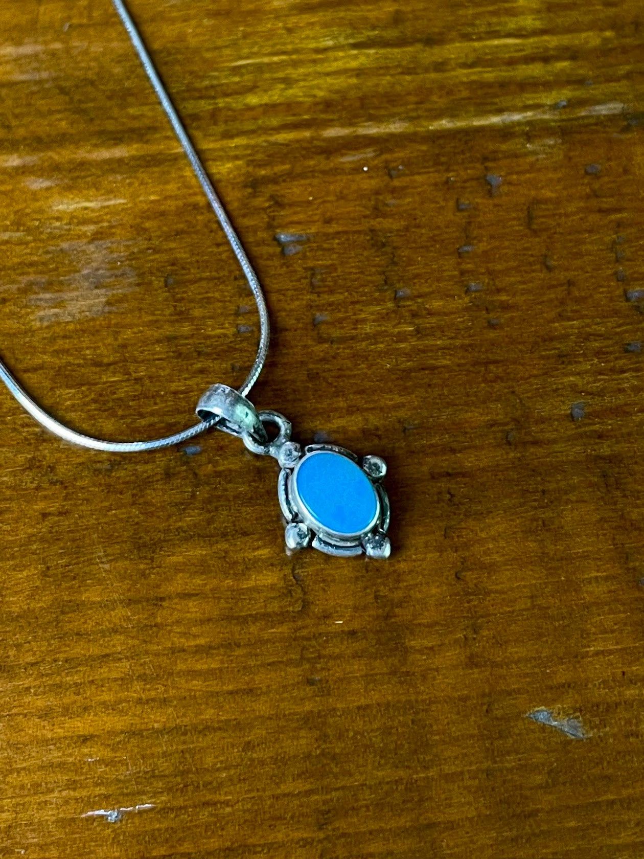 Opal Silver Pendant
