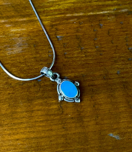 Opal Silver Pendant