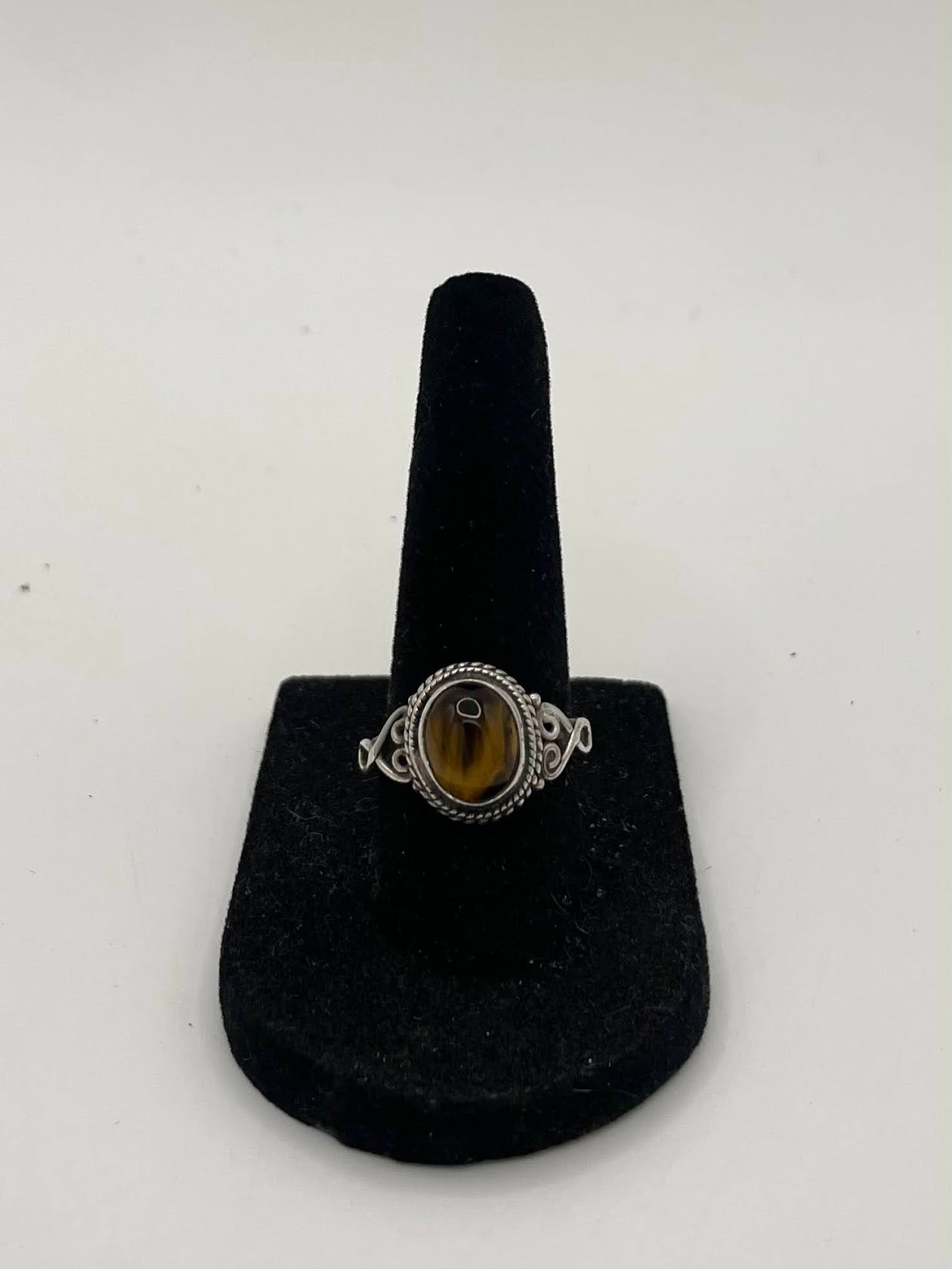 Tigers Eye Silver Ring