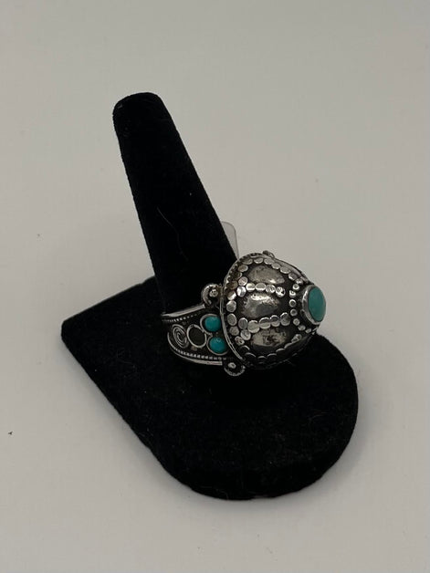 Antique Afghan Turquoise Silver Ring