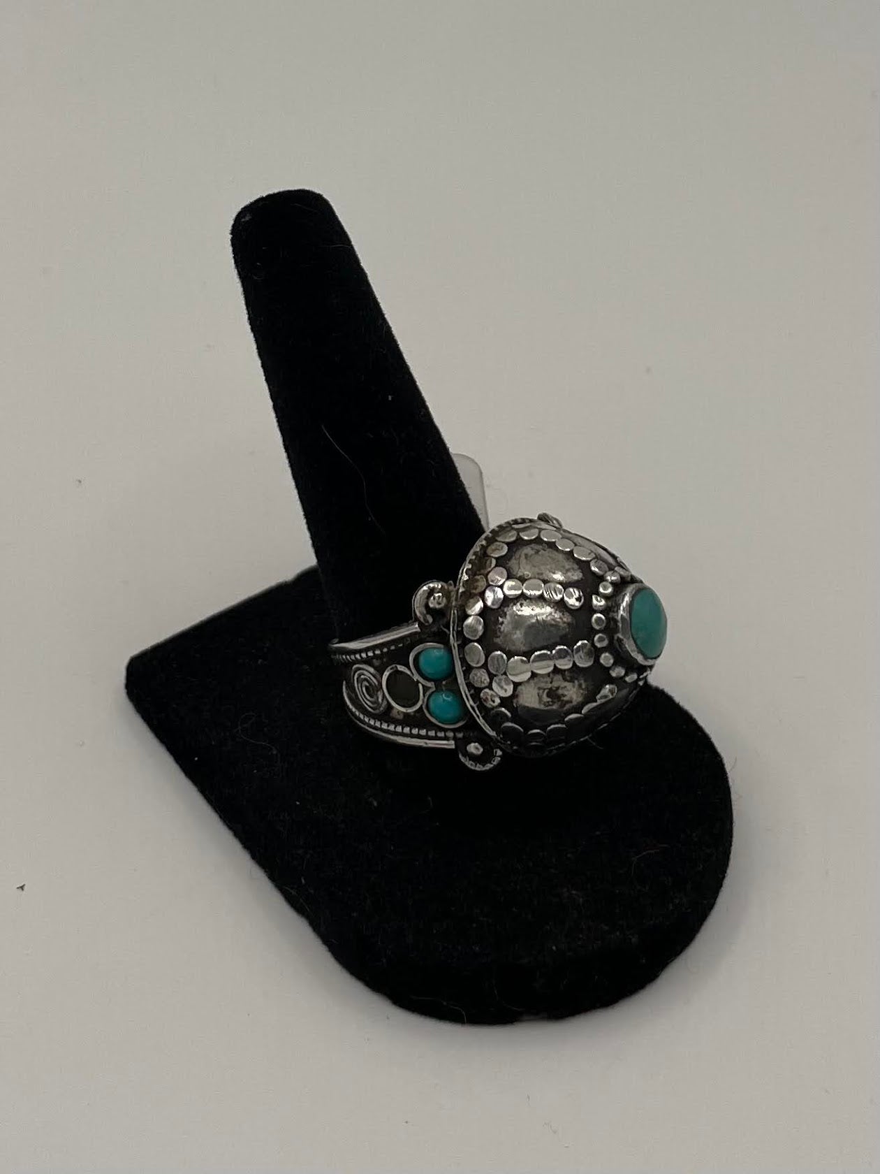 Antique Afghan Turquoise Silver Ring