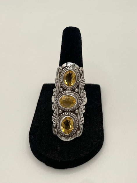 Citrine Silver Ring
