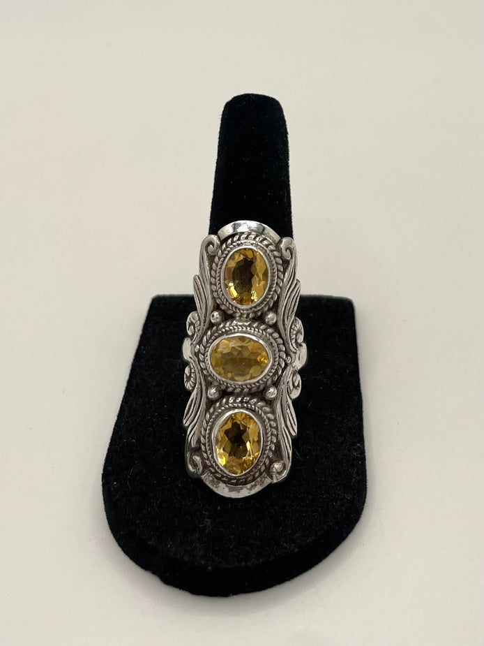 Citrine Silver Ring