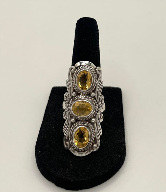 Citrine Silver Ring
