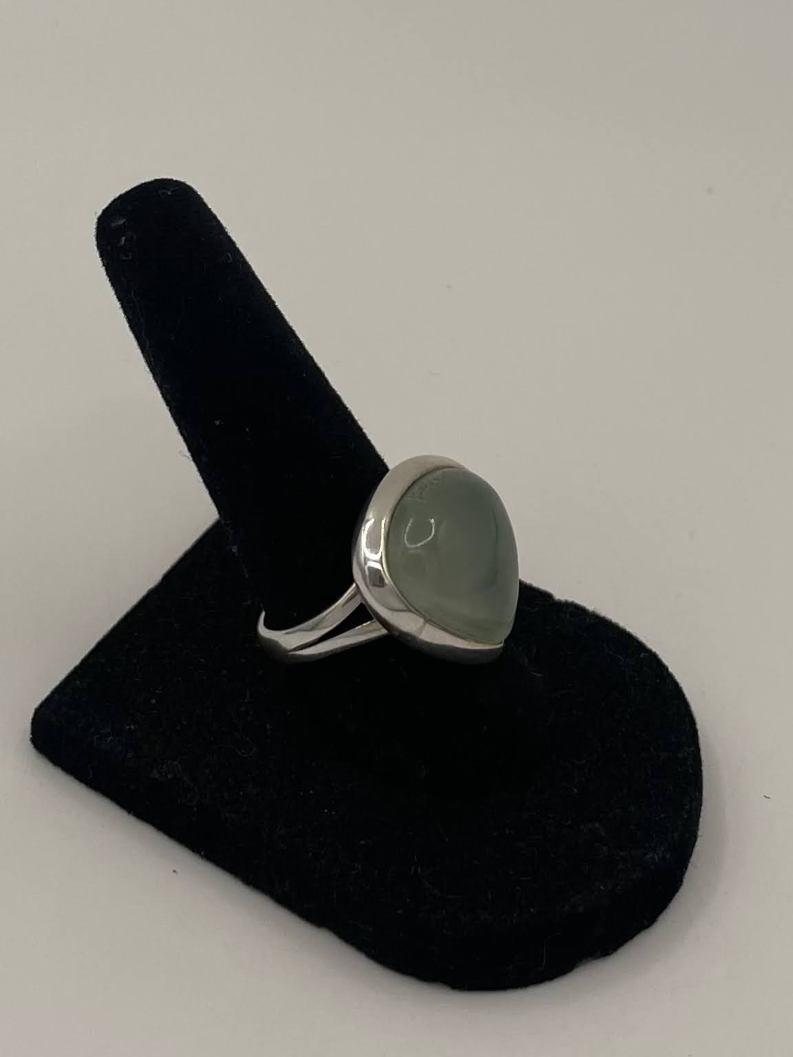 Green Fluorite Silver Ring