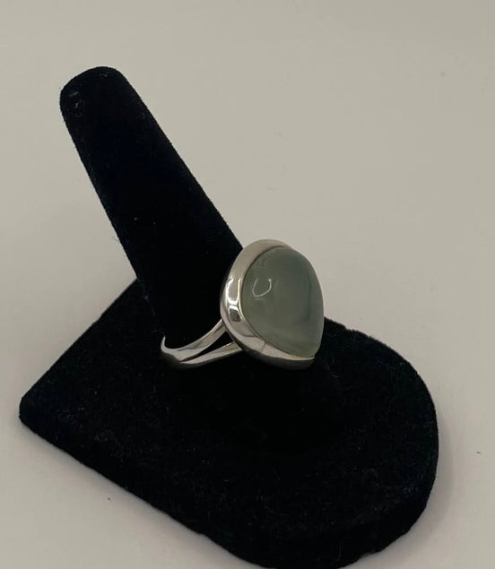 Green Fluorite Silver Ring