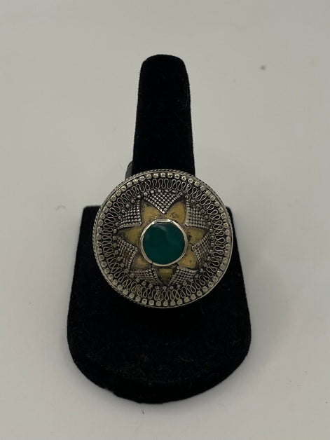 Antique Afghan Jade Silver Ring