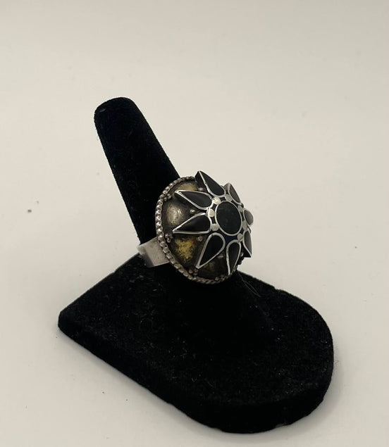 Afghan Antique Onyx Silver Ring