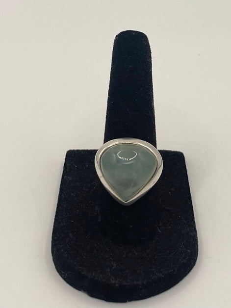 Green Fluorite Silver Ring