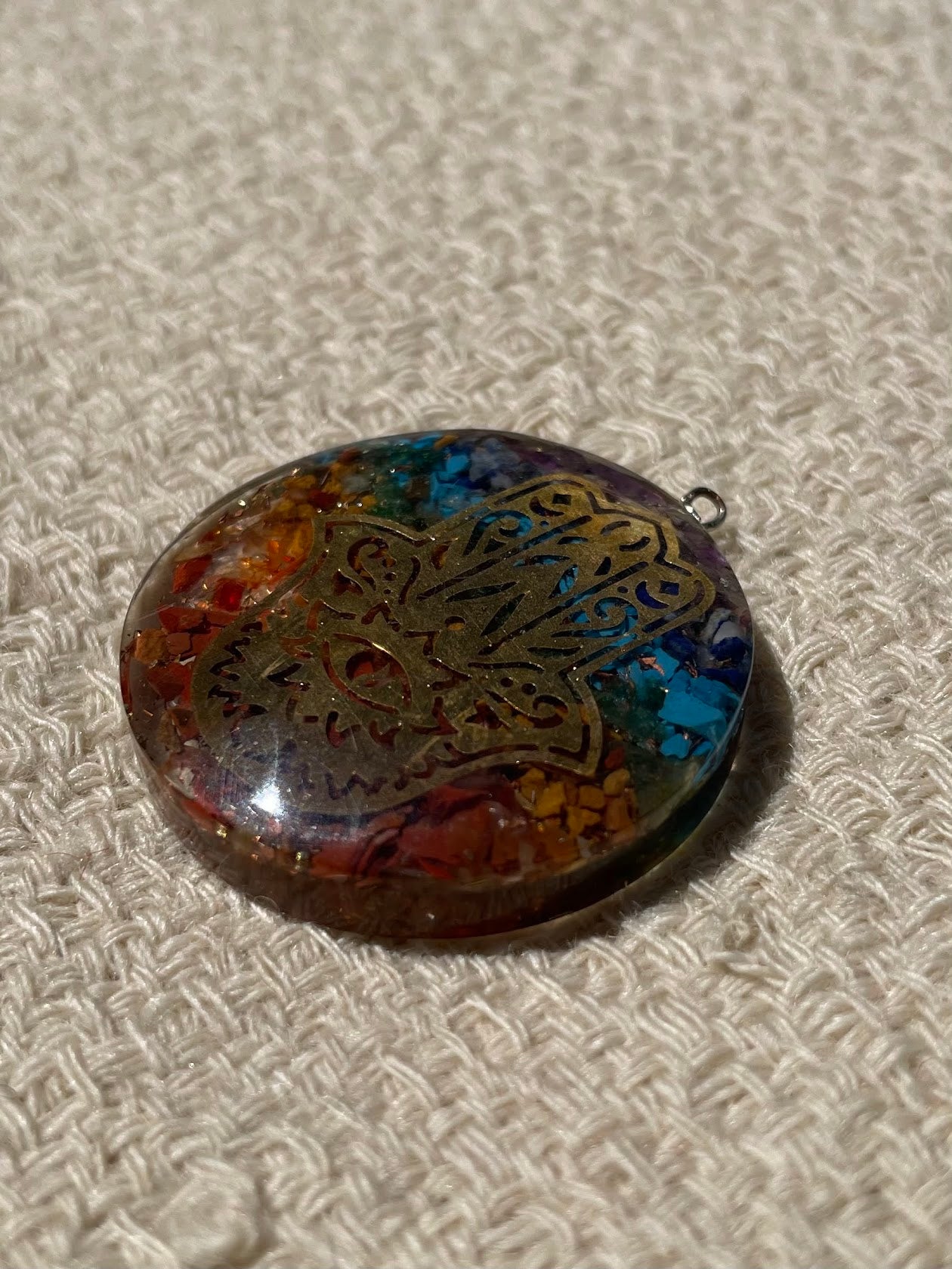 Rainbow Resin Pendent