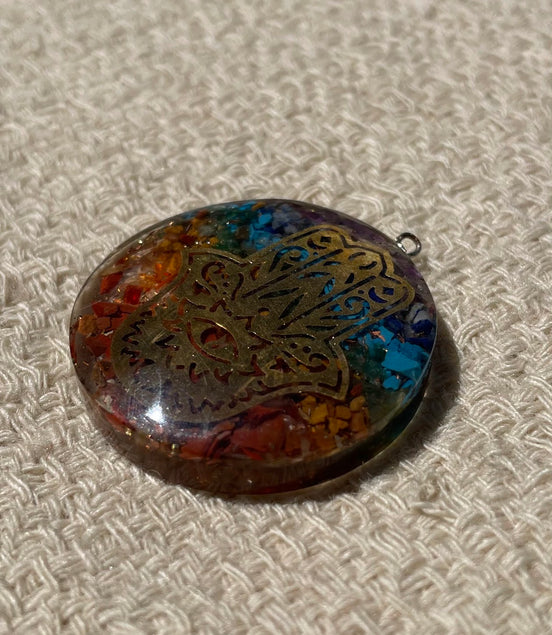 Rainbow Resin Pendent