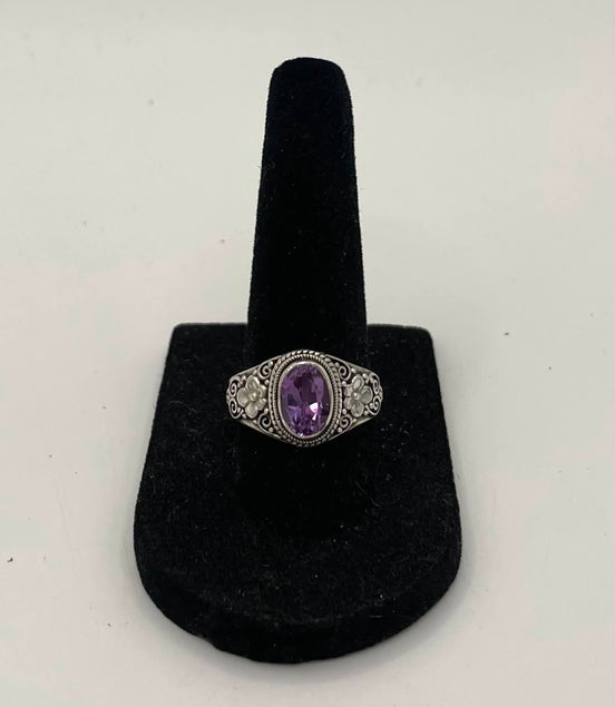 Amethyst Silver Ring