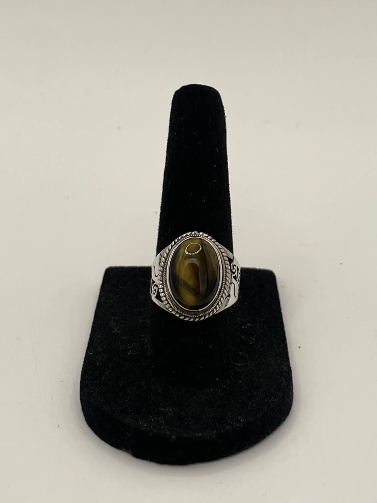 Tigers Eye Silver Ring